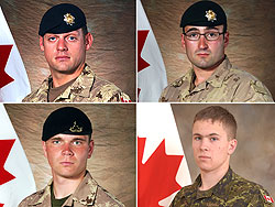 4 soldats canadiens tués et 8 blessés hier dans la région de Kandahar