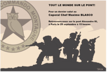 TOUT LE MONDE SUR LE PONT POUR LE CAPORAL-CHEF MAXIME BLASCO TOUT LE MONDE SUR LE PONT POUR LE CAPORAL-CHEF MAXIME BLASCO