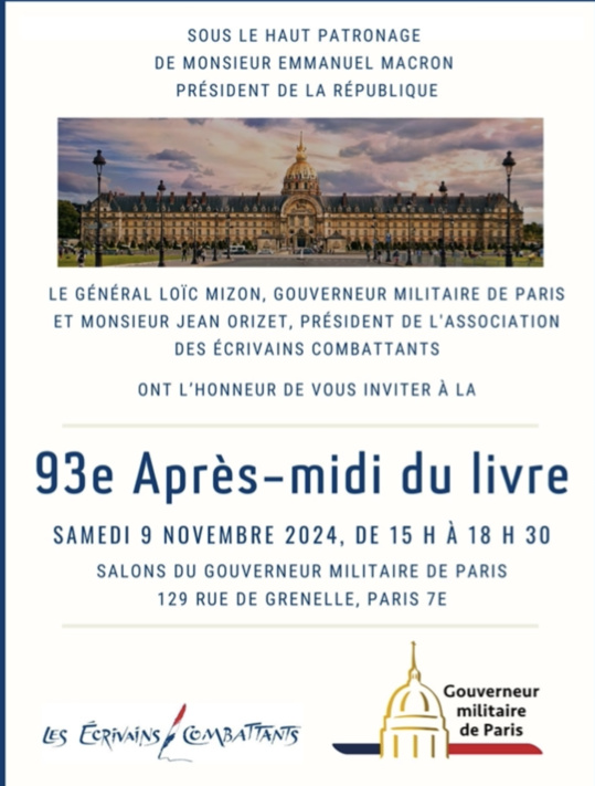AGENDA - Apres Midi du Livre des Ecrivains Combattants PARIS AGENDA - Apres Midi du Livre des Ecrivains Combattants PARIS