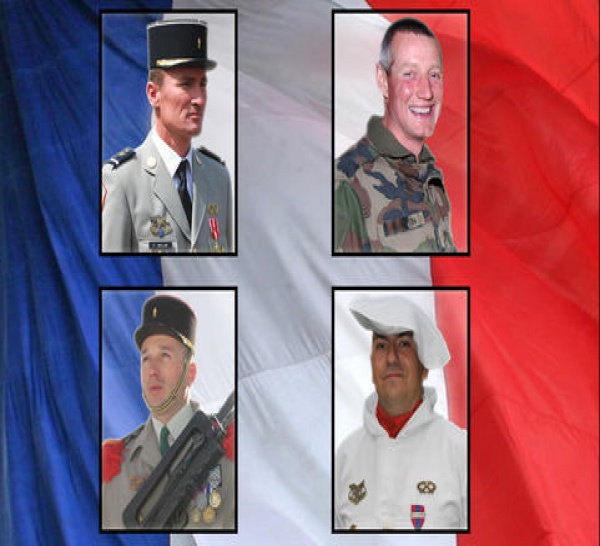 HONNEUR AUX QUATRE SOLDATS DE FRANCE TOMBES EN AFGHA